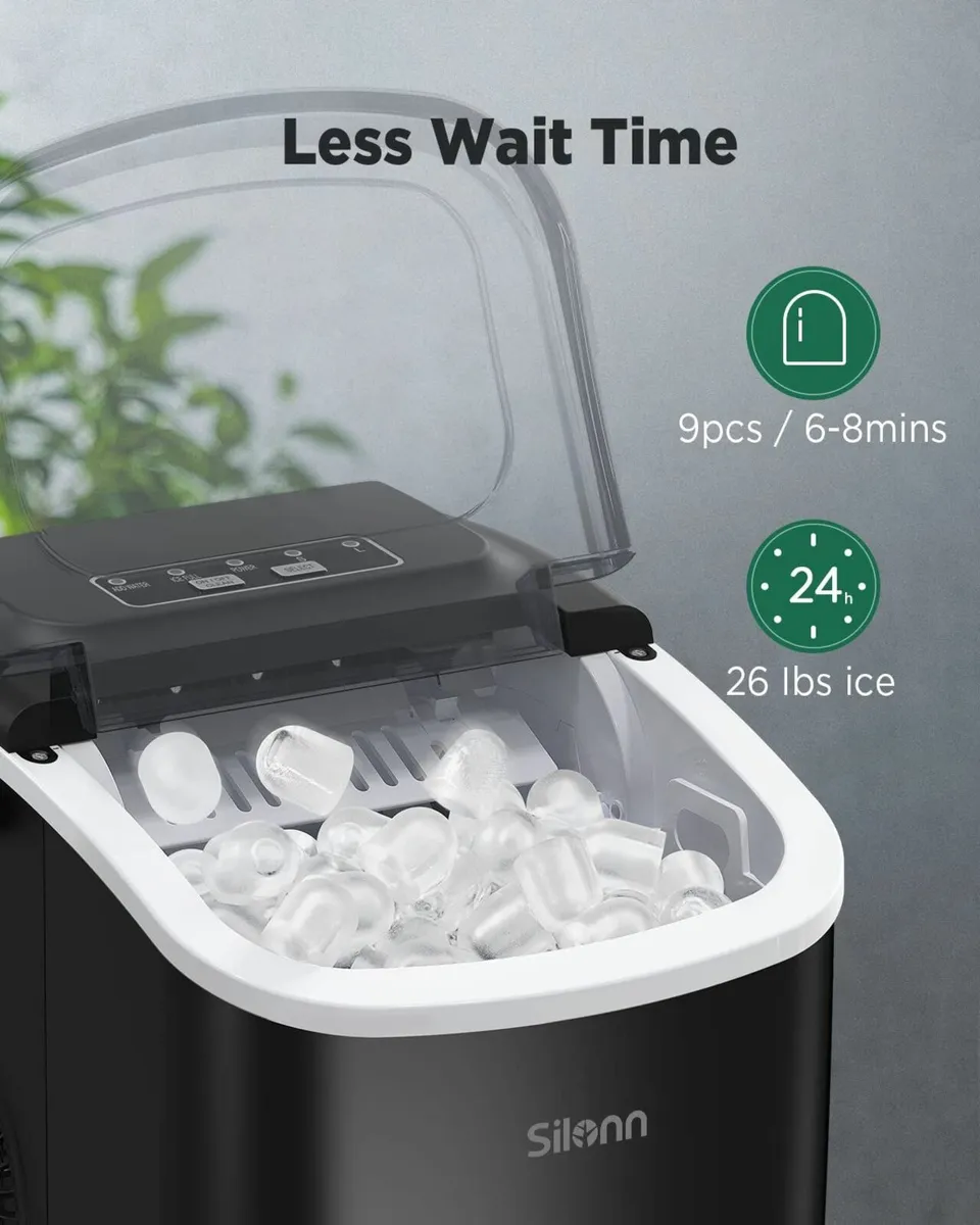 Ice Maker Machine 9 Cubes Ready in 6 Mins, 12 KG - Image 4