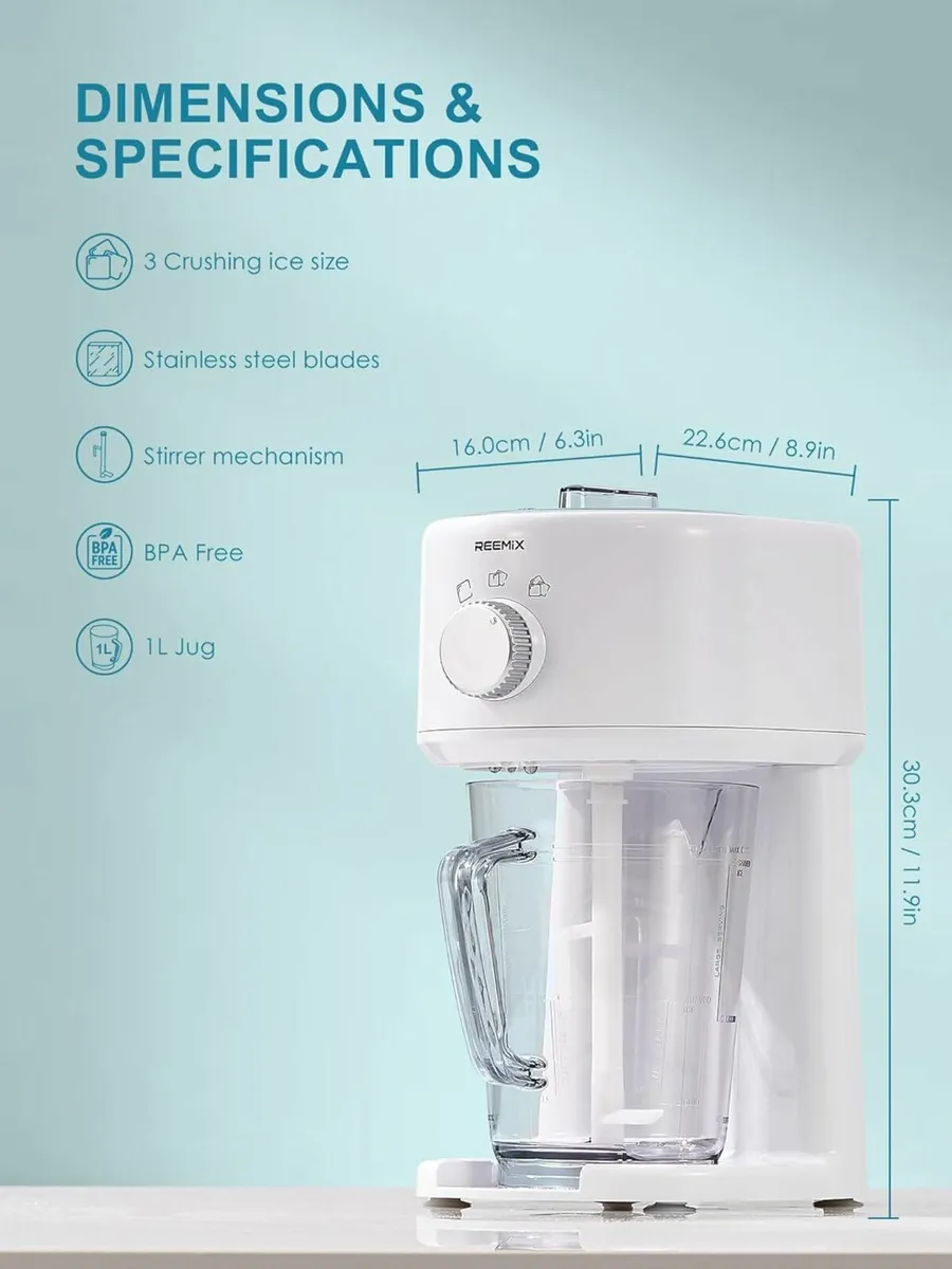 Electric Ice Crusher Slushy Maker Ice Shaver Blend - Image 3