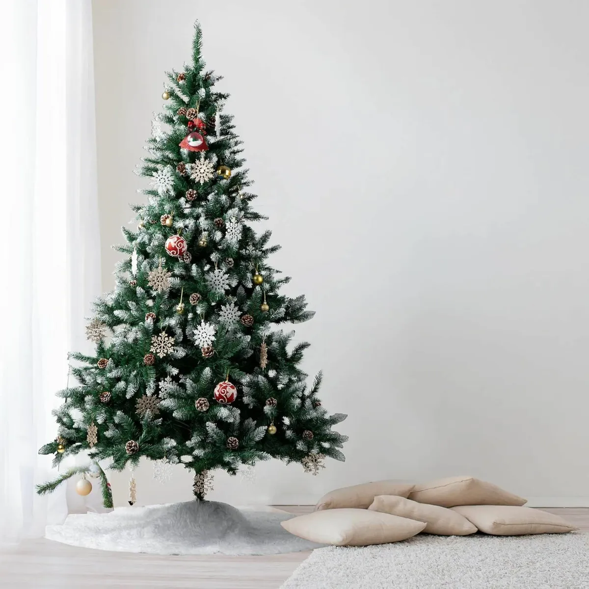 150cm/5ft Fold-Out Artificial Christmas Tree Pine - Image 1