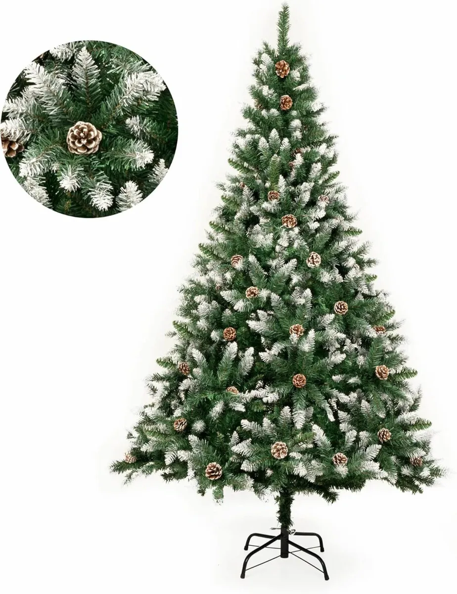 180cm/6ft Fold-Out Artificial Christmas Tree Pine - Image 3