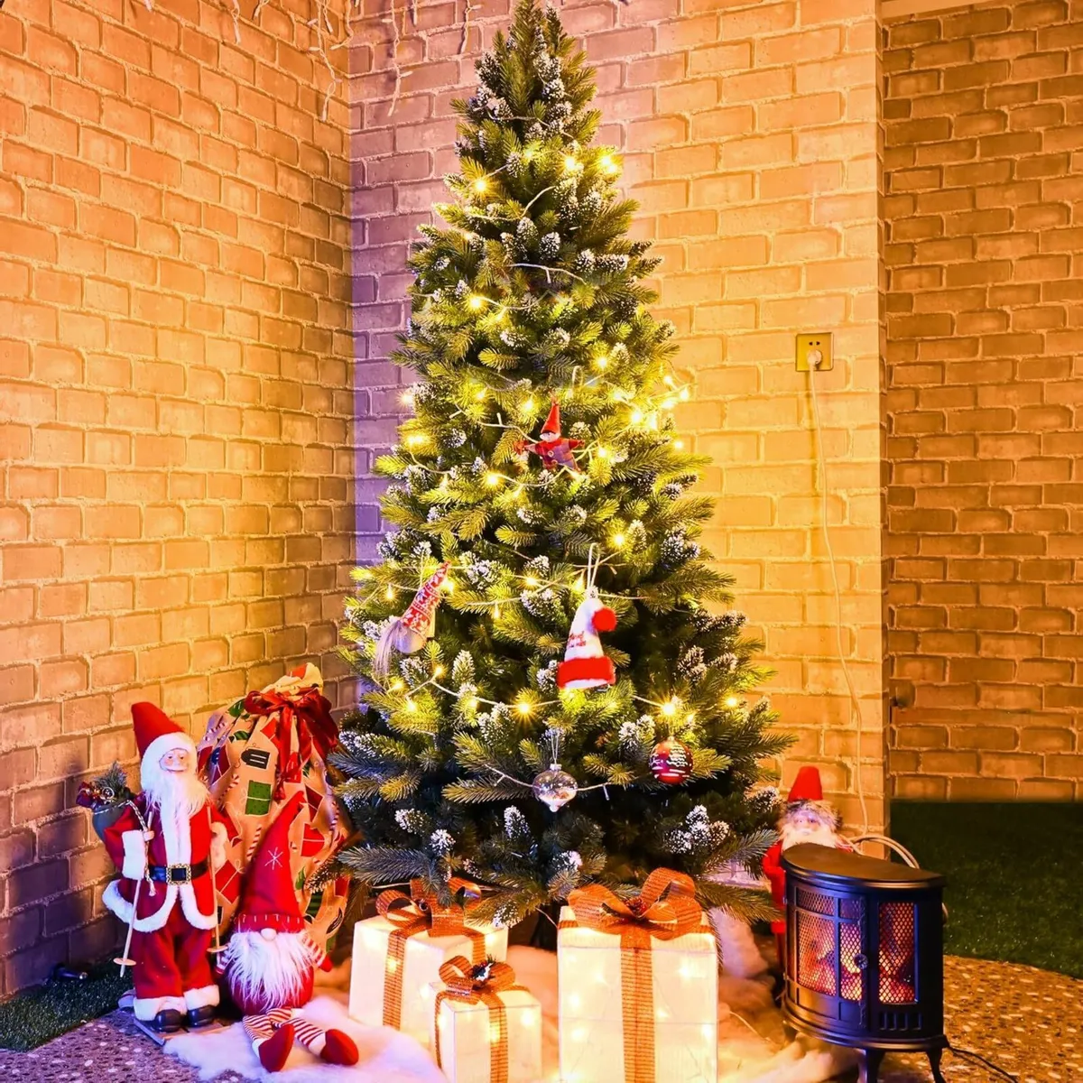 180cm/6ft Fold-Out Artificial Christmas Tree Pine - Image 1