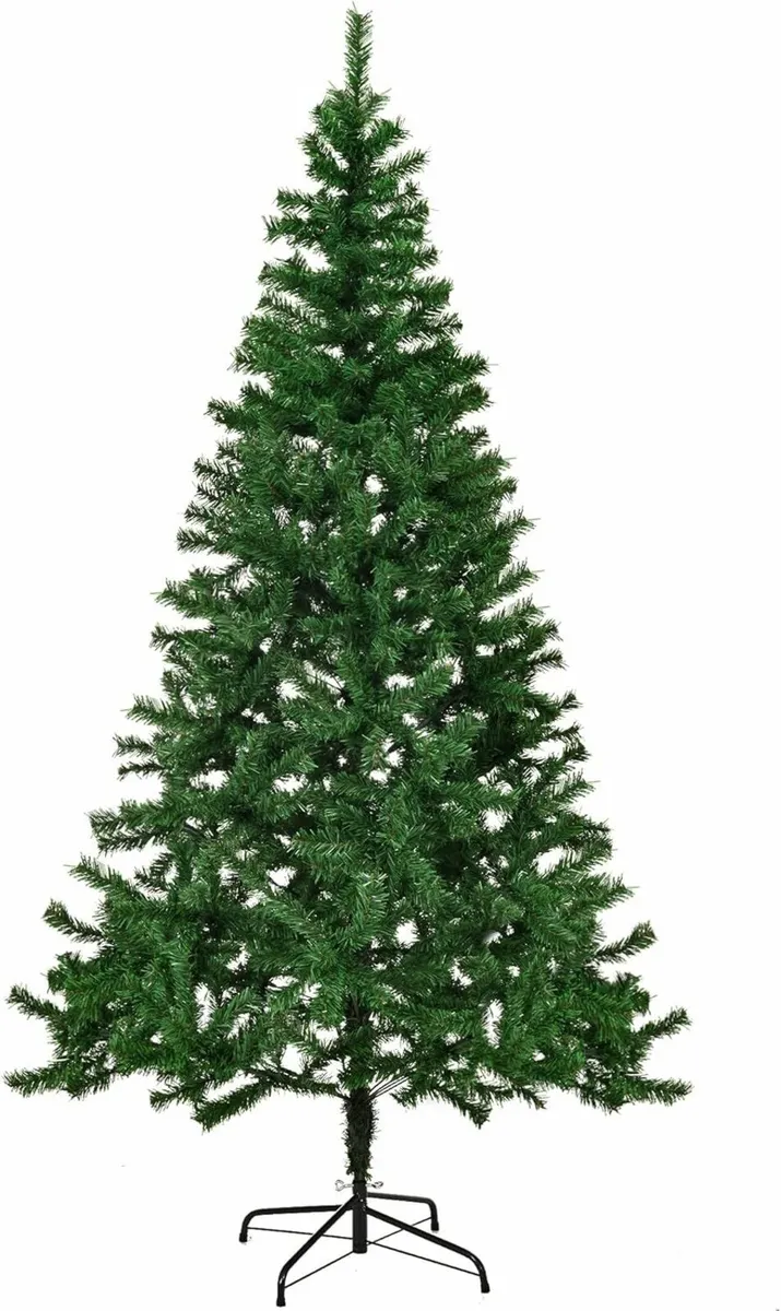 210cm/7ft Fold-Out Artificial Christmas Tree - Image 1