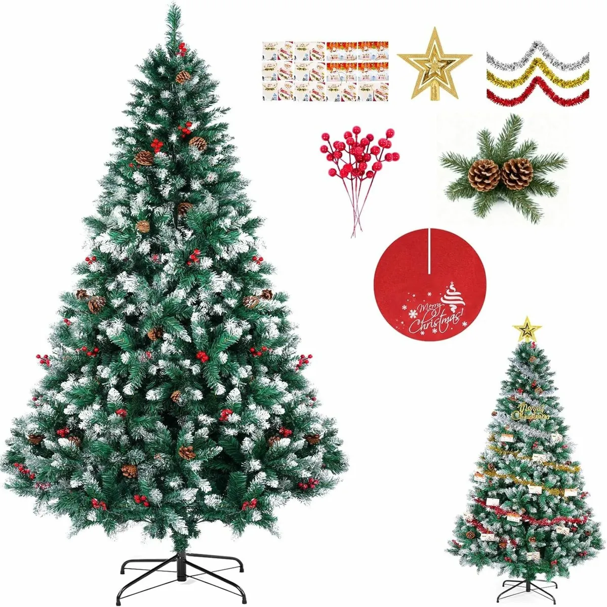 180cm Artificial Christmas Tree 6FT Holiday decor - Image 3