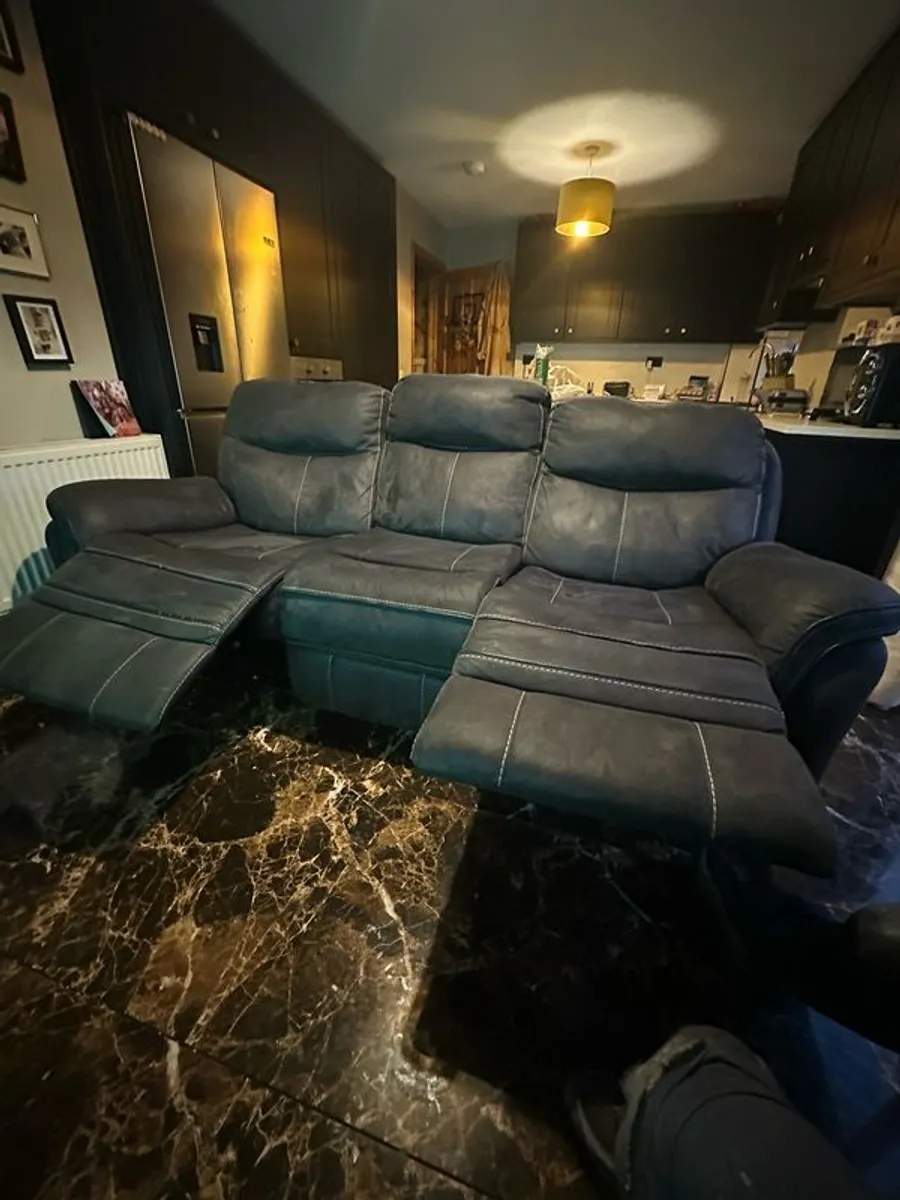 grey suede recliners - Image 1