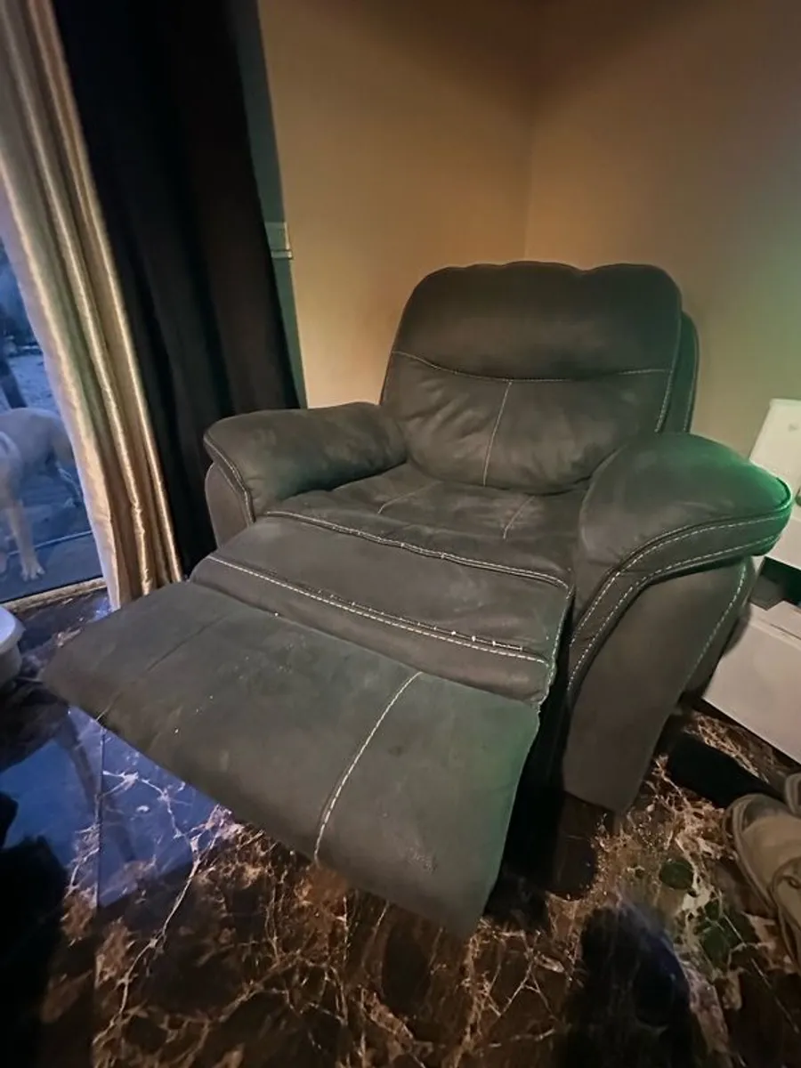 grey suede recliners - Image 2