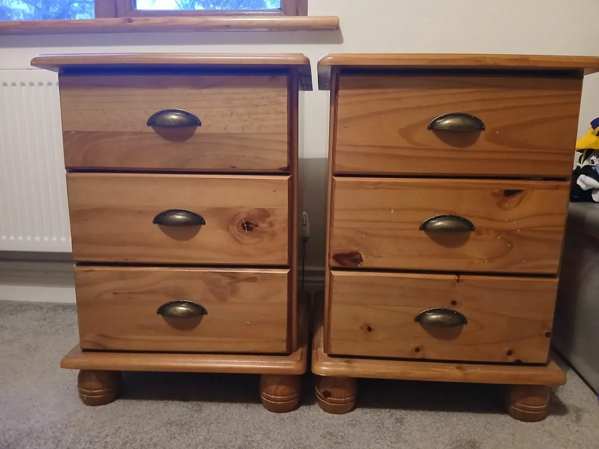 Solid Pine Bedside Lockers