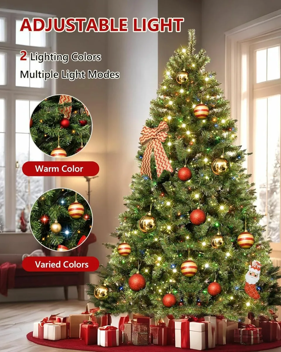 1.8M Christmas Tree Artificial Holiday 1400 Branch - Image 1