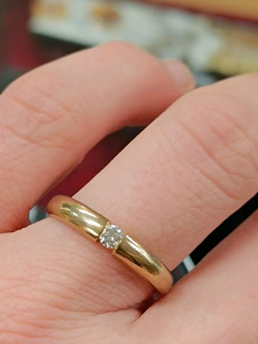 Eclipse Diamond Ring , 8k yellow gold - Image 4