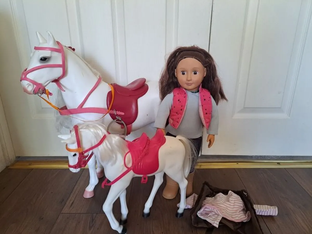 Our Generation horses and doll - Image 1