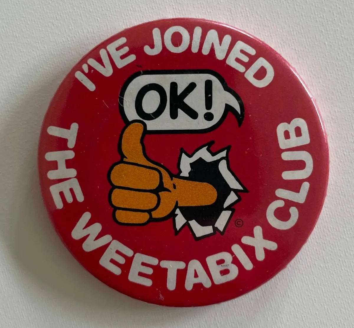 I've Joined the WEETABIX Club BADGES - 1980's