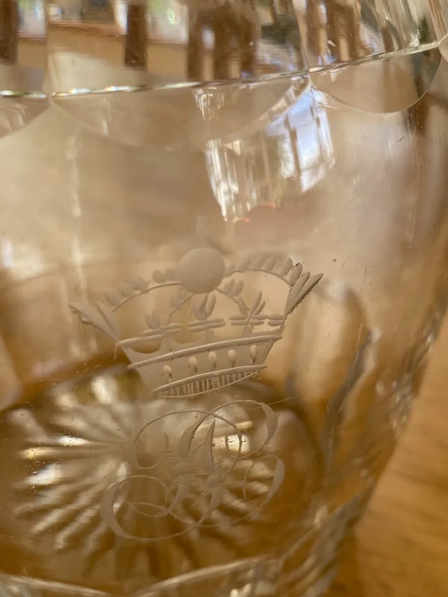 Antique Royal Scot Crystal Commemorative Decanter - Image 2