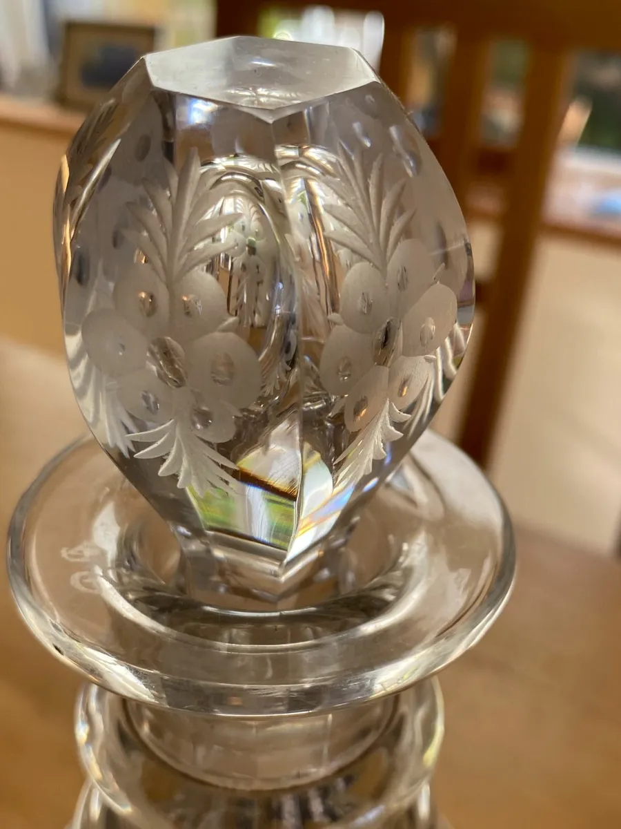 Antique Royal Scot Crystal Commemorative Decanter - Image 3