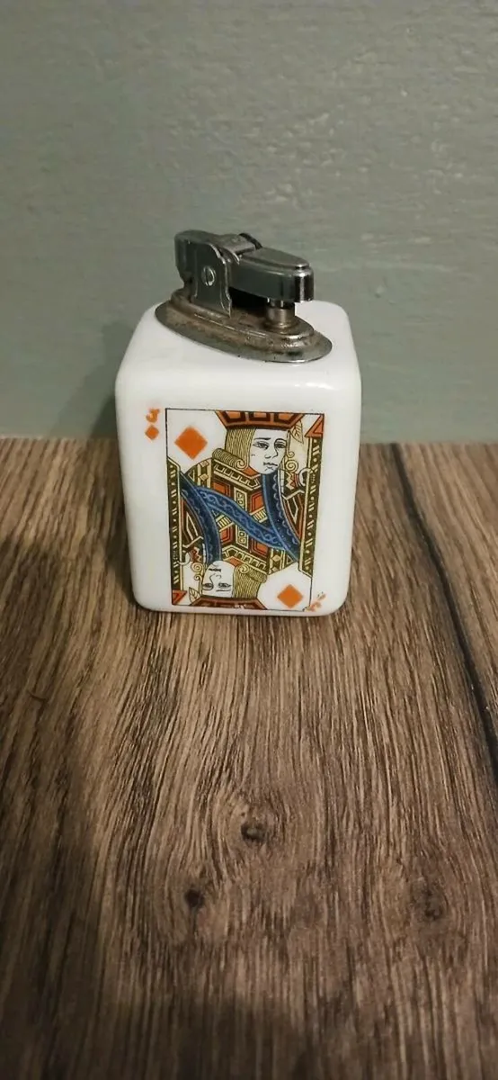 Vintage Japan Dice Porcelain Cigarette Lighter - Image 1