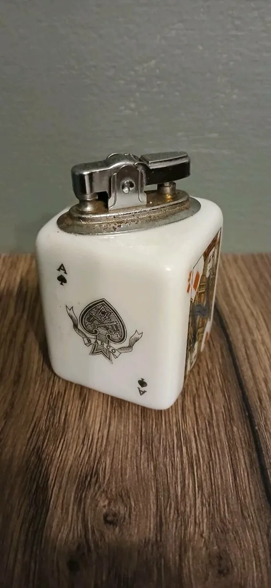 Vintage Japan Dice Porcelain Cigarette Lighter - Image 2