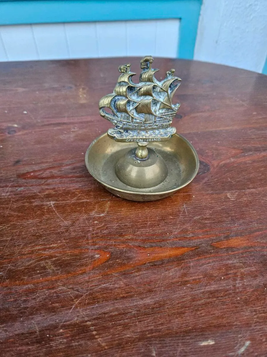 Vintage Brass Ashtray - Image 1