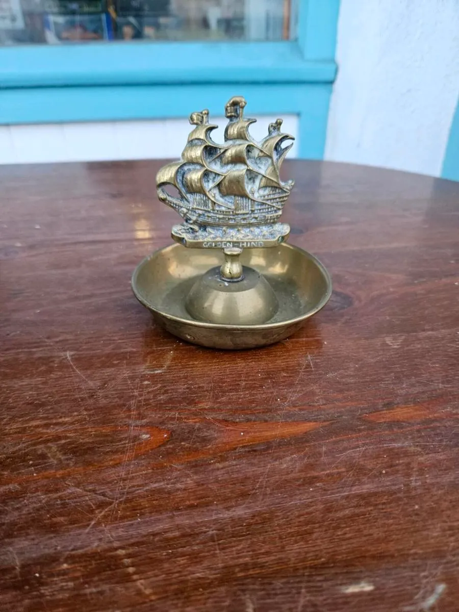 Vintage Brass Ashtray - Image 2