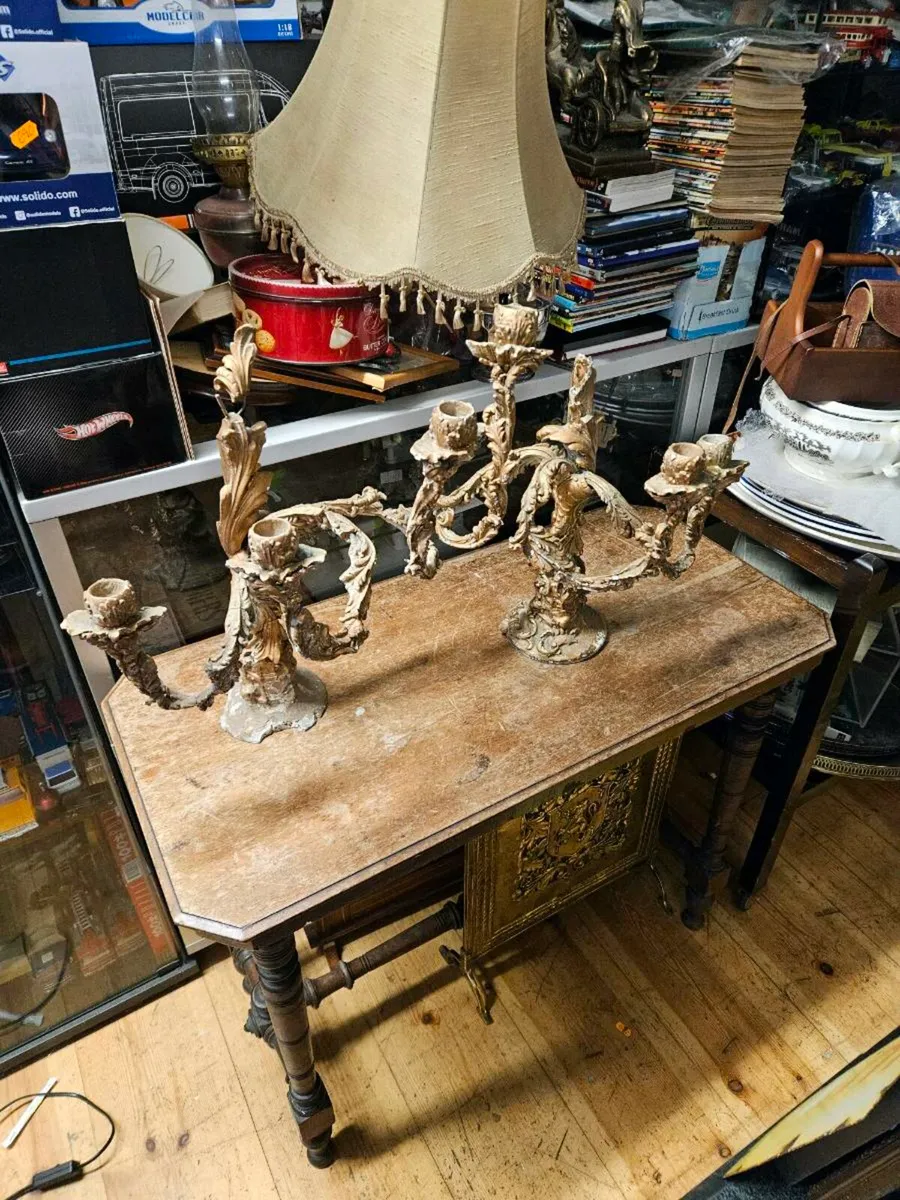 Vintage Arts & Crafts Candle Sticks - Image 1