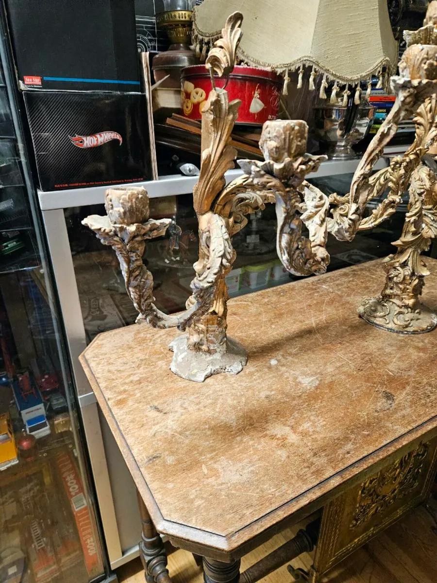 Vintage Arts & Crafts Candle Sticks - Image 3