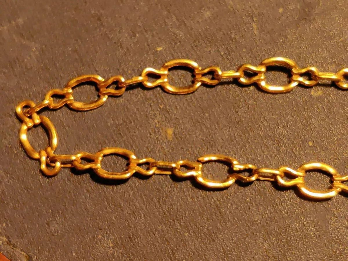 CIRCLE LINKS, 9CT Solid Gold 3.59 Gram 8"Bracelet - Image 4
