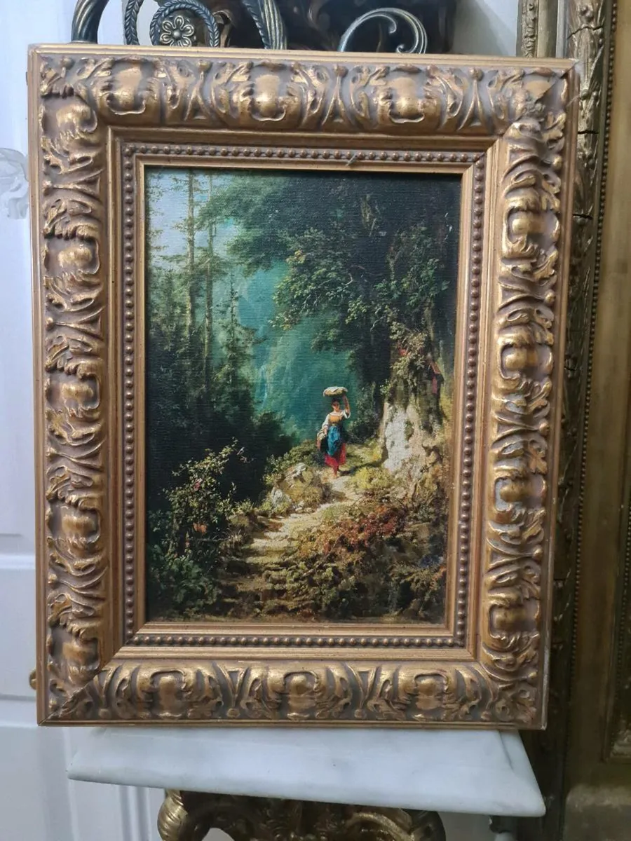 Vintage oil on canvas painting FREE POSTAGE - Image 2