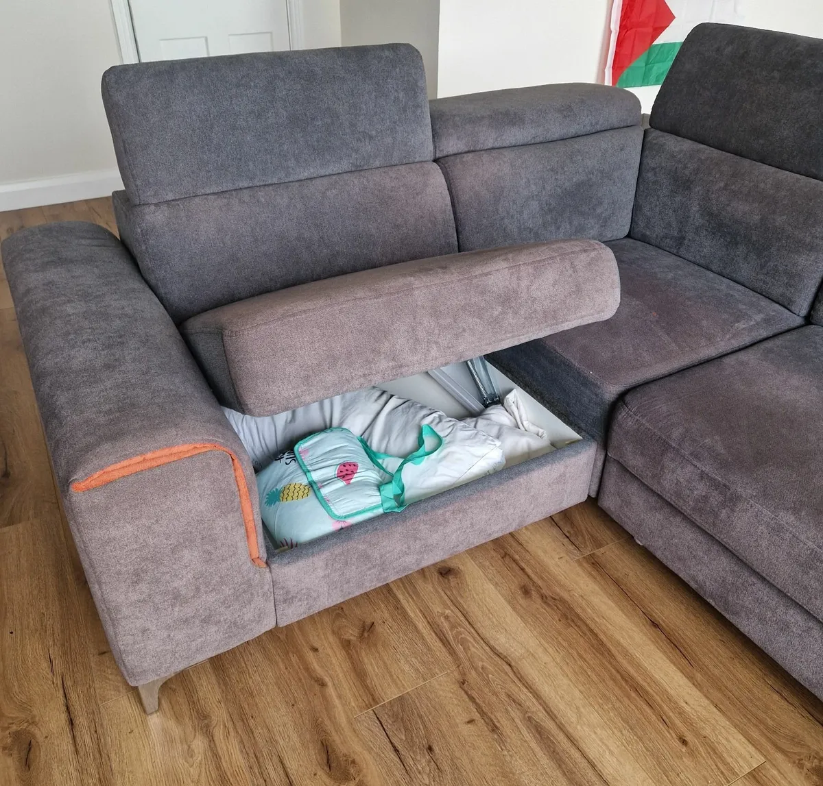 L shaped sofa bed - Image 4