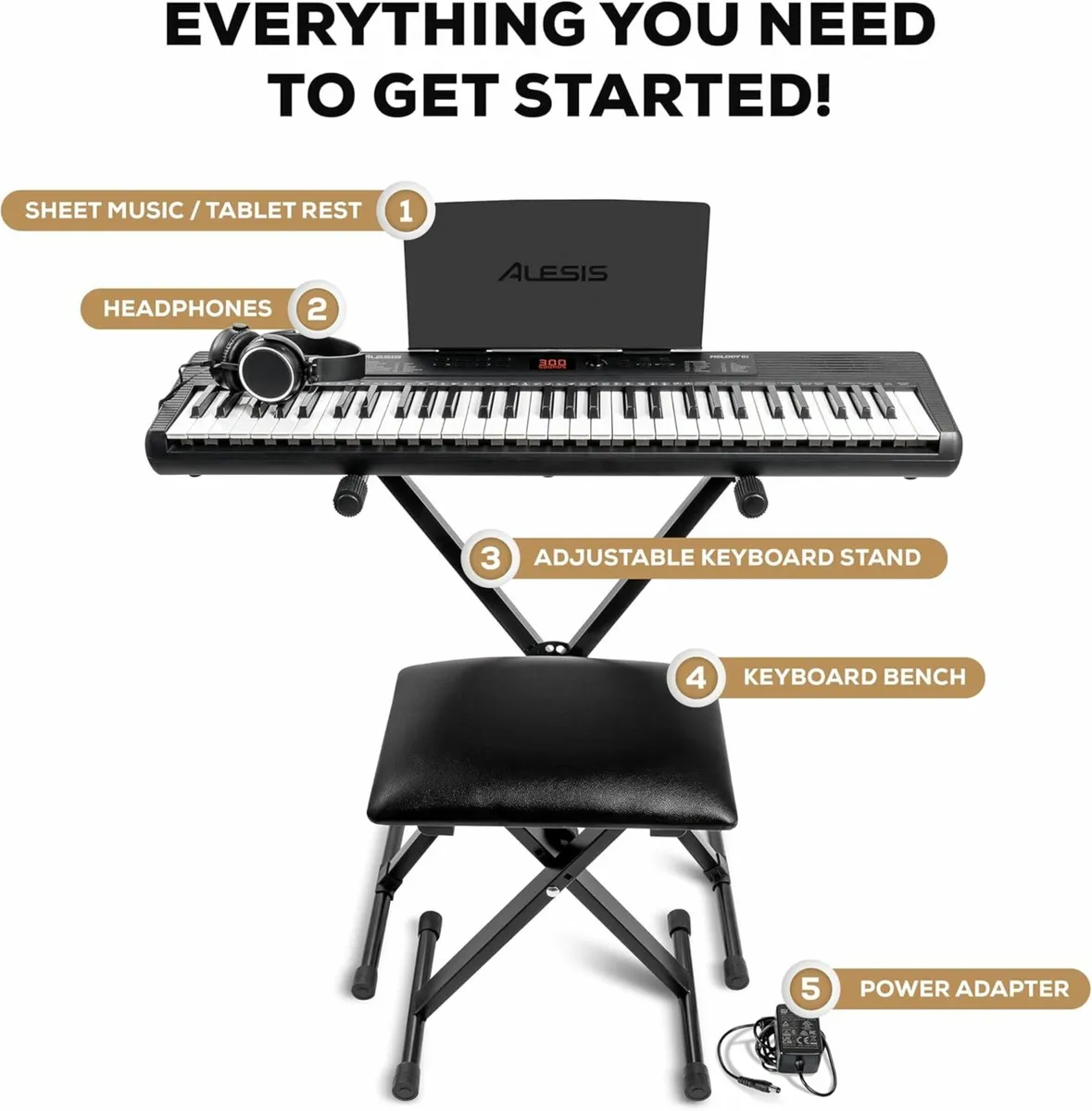 61 Keyboard Piano for Beginners Music Lessons - Image 2