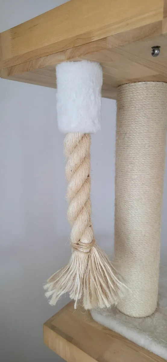 XXL white/wood cat tree - Image 4