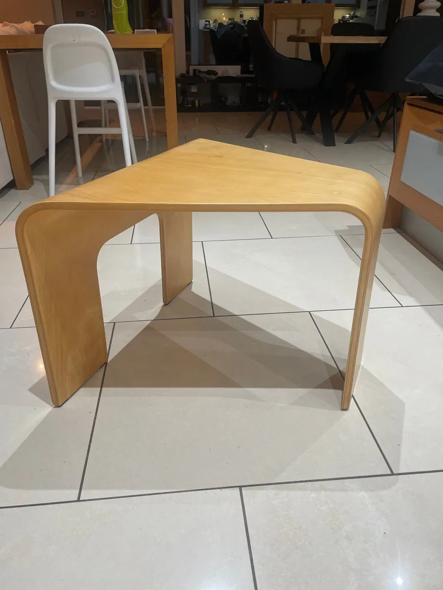 leather sofa and side table - Image 2