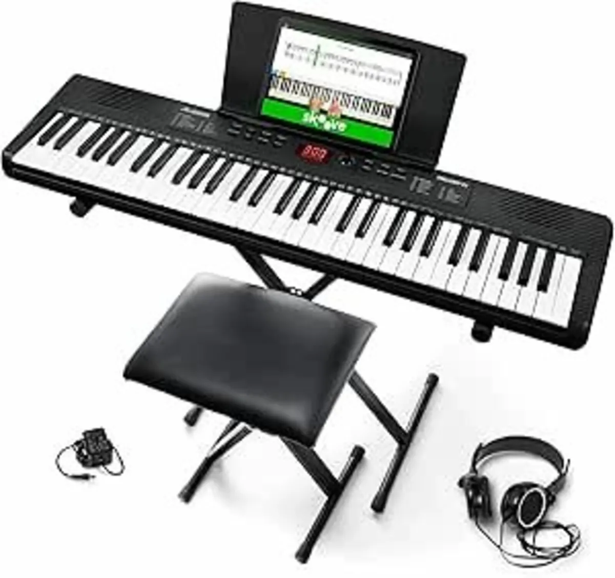 Melody 61 Keyboard Piano for Beginners Bench - Image 2