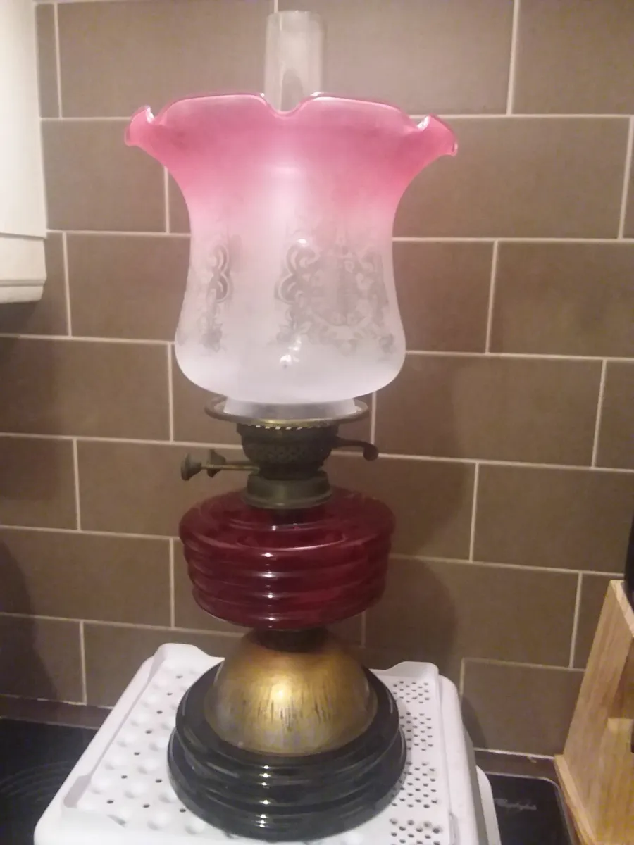 Antique double burner oil lzmp - Image 1