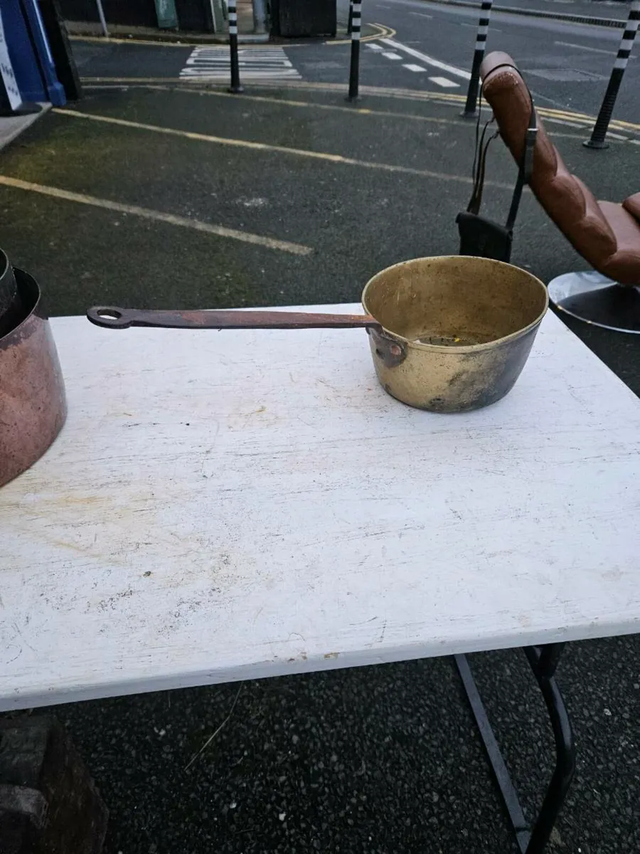 Vintage Brass Pot - Image 1