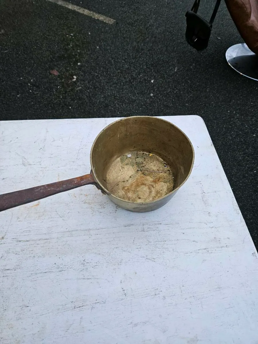 Vintage Brass Pot - Image 3
