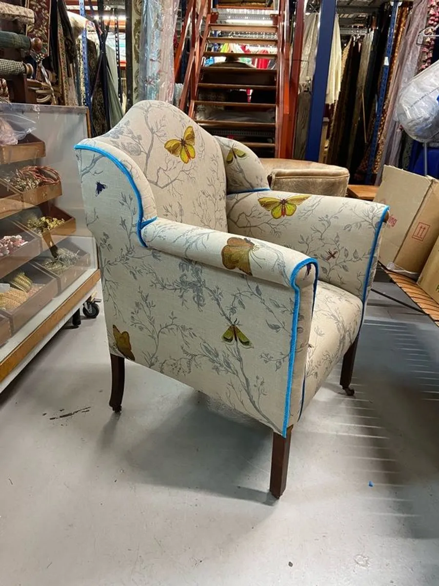 Designer Wingback Armchair - Image 4