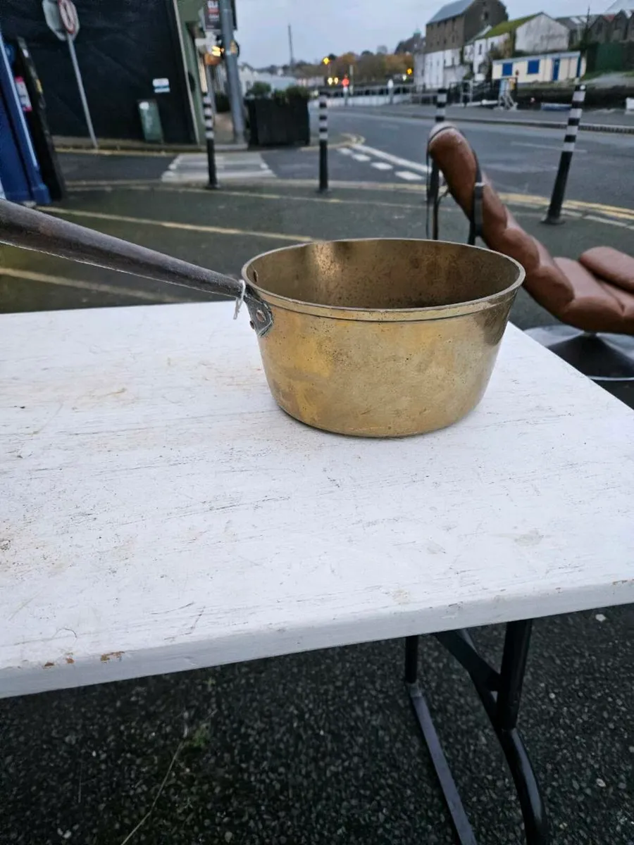 Vintage Brass Pot - Image 2