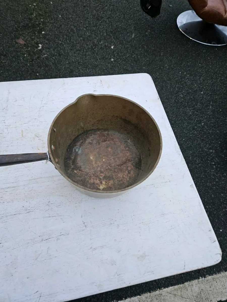 Vintage Brass Pot - Image 3