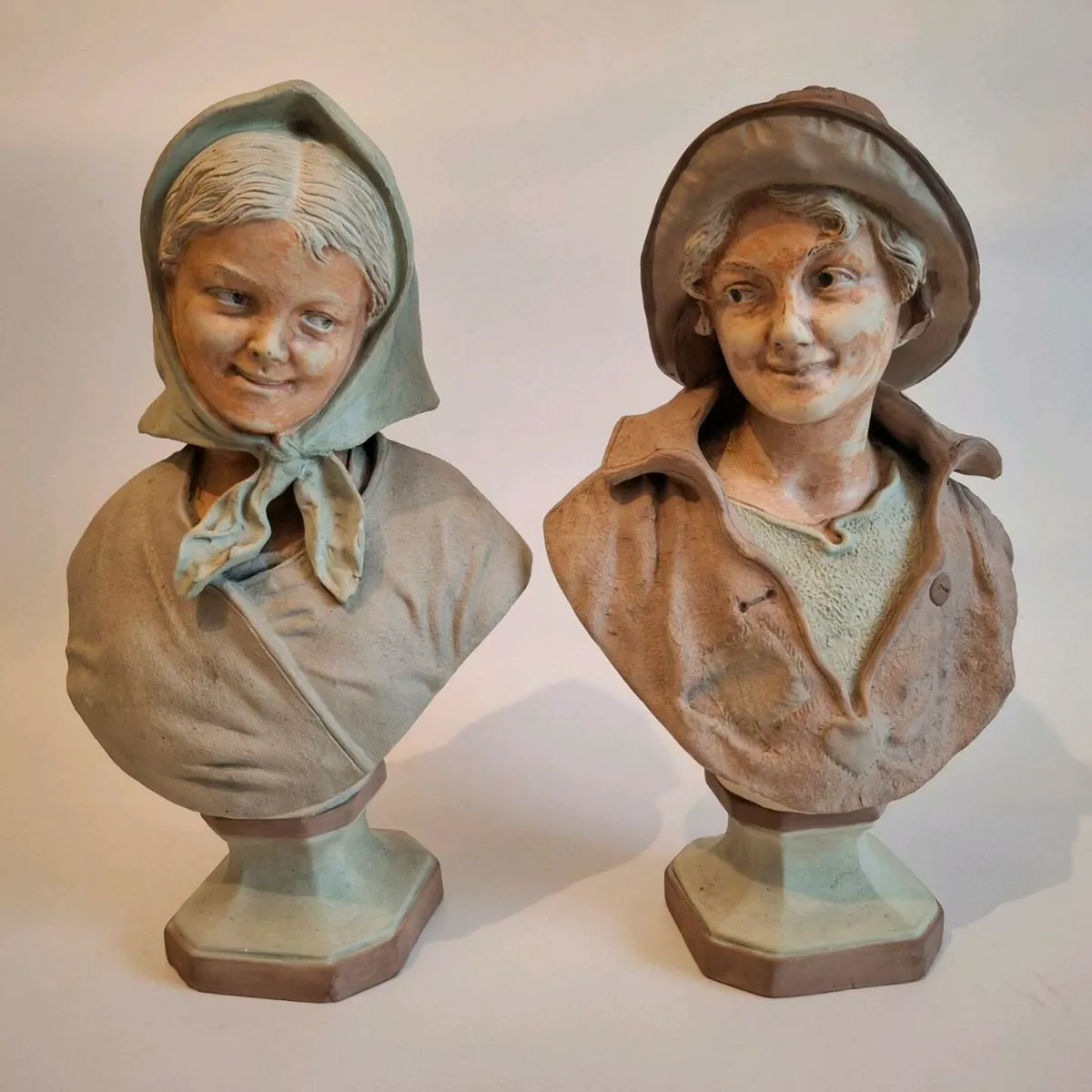Pair of 19th Century Terracotta Busts - Image 1