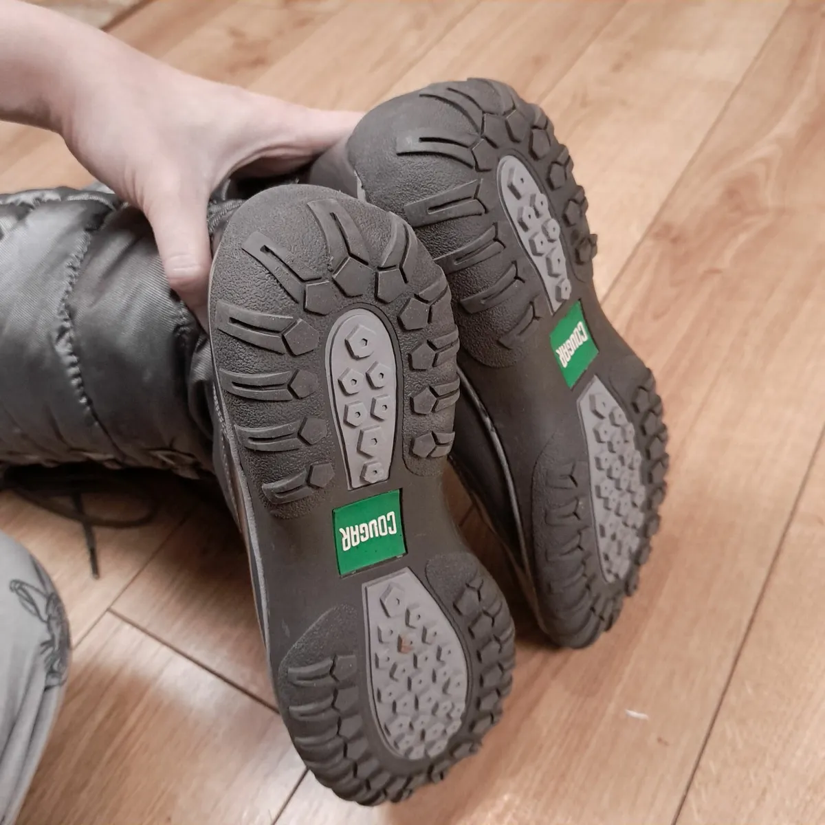 Cougar Grey Knee High Winter Boots 5UK - Image 2