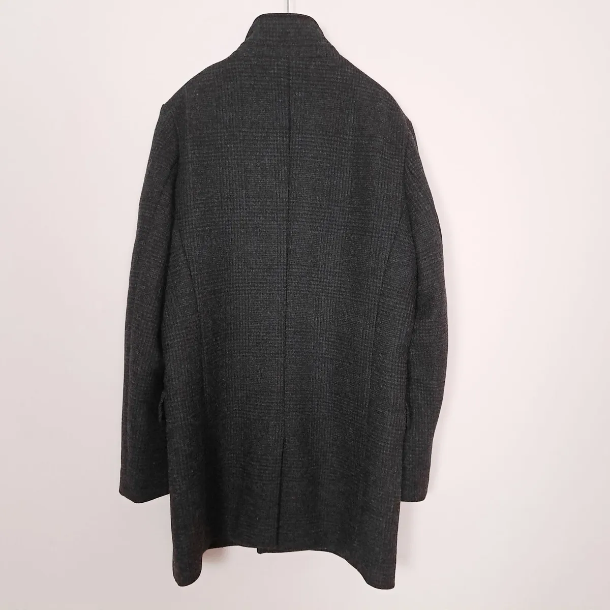 Selected Homme Charcoal Grey Wool Coat Mens Size L - Image 2