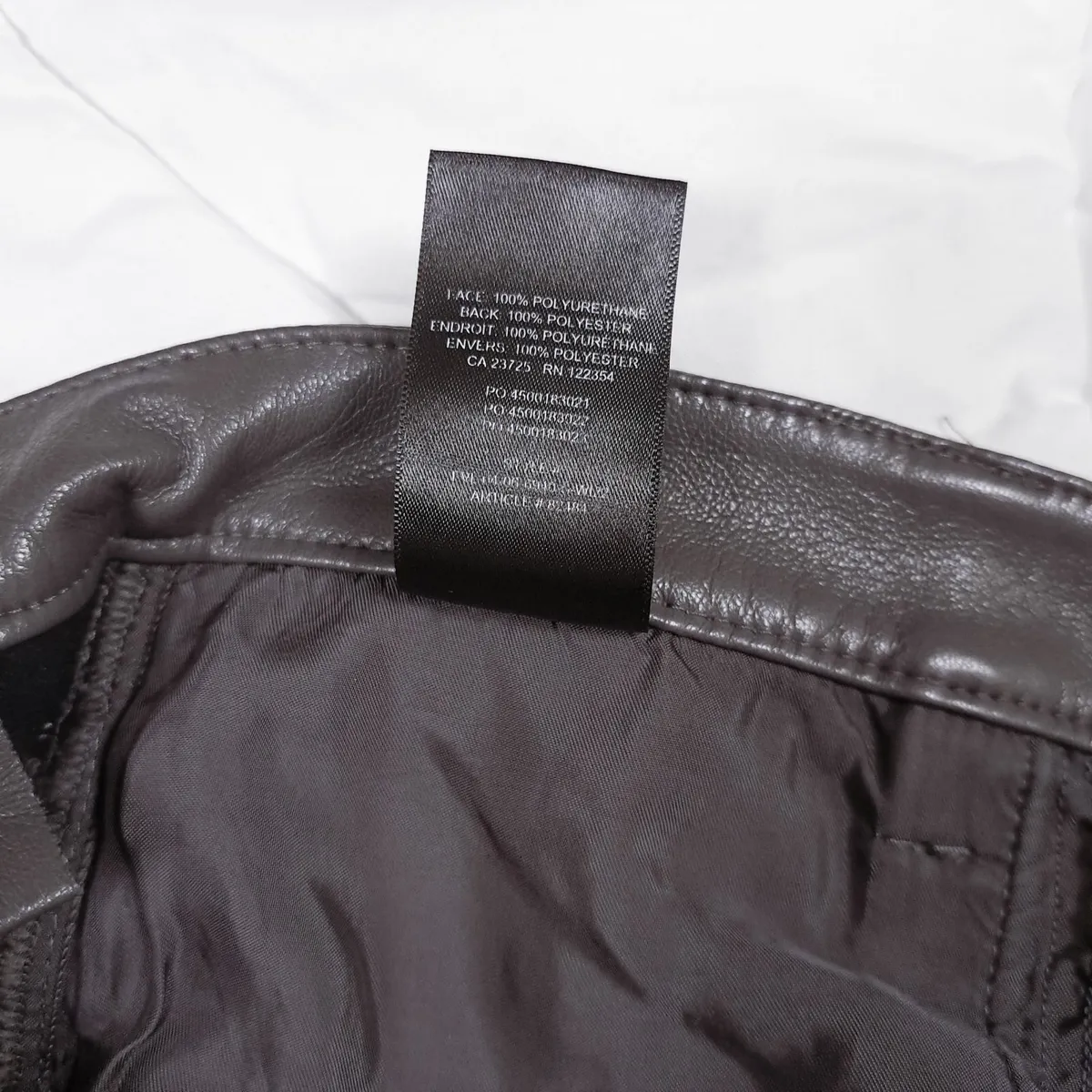 Wilfred Grey Brown Vegan Leather Trousers 14UK - Image 4