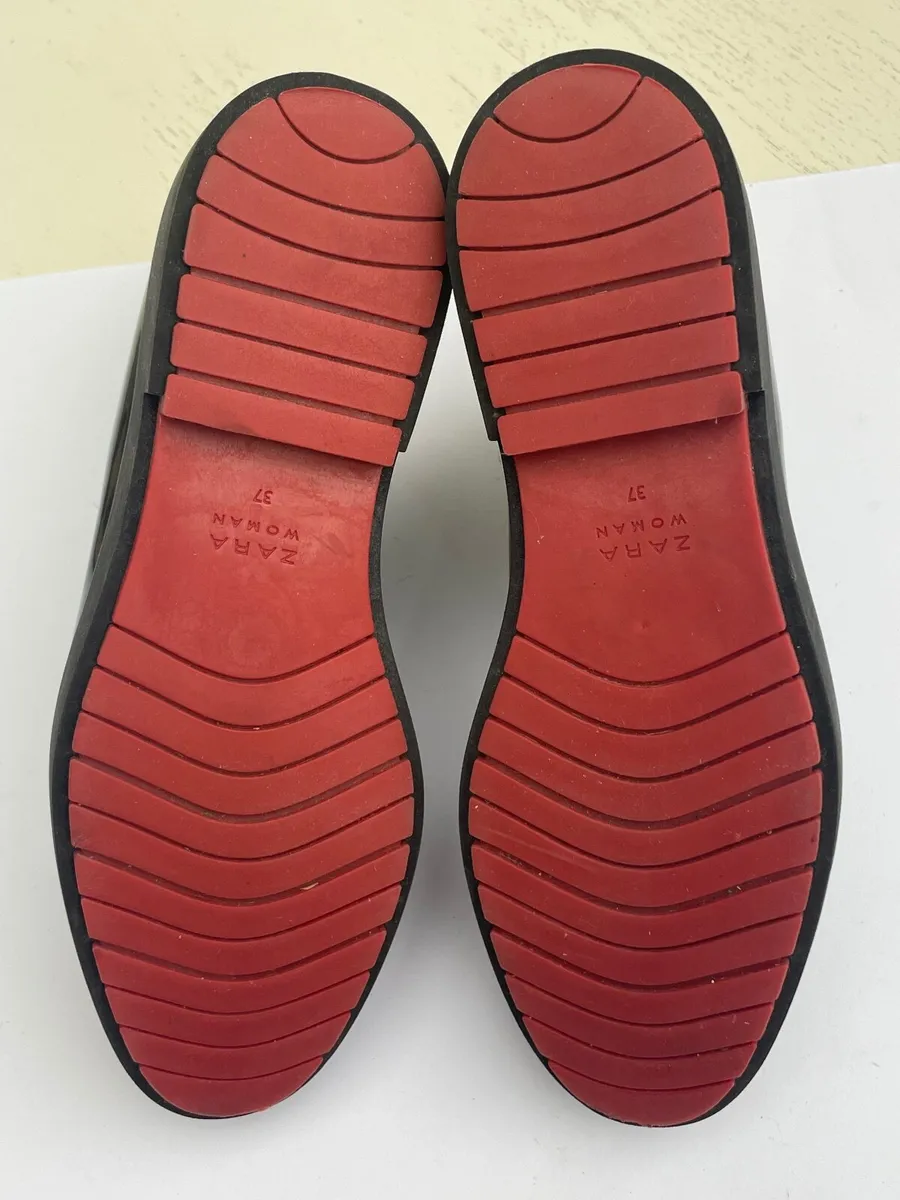 ZARA Black Patent Ankle Boots - Image 3