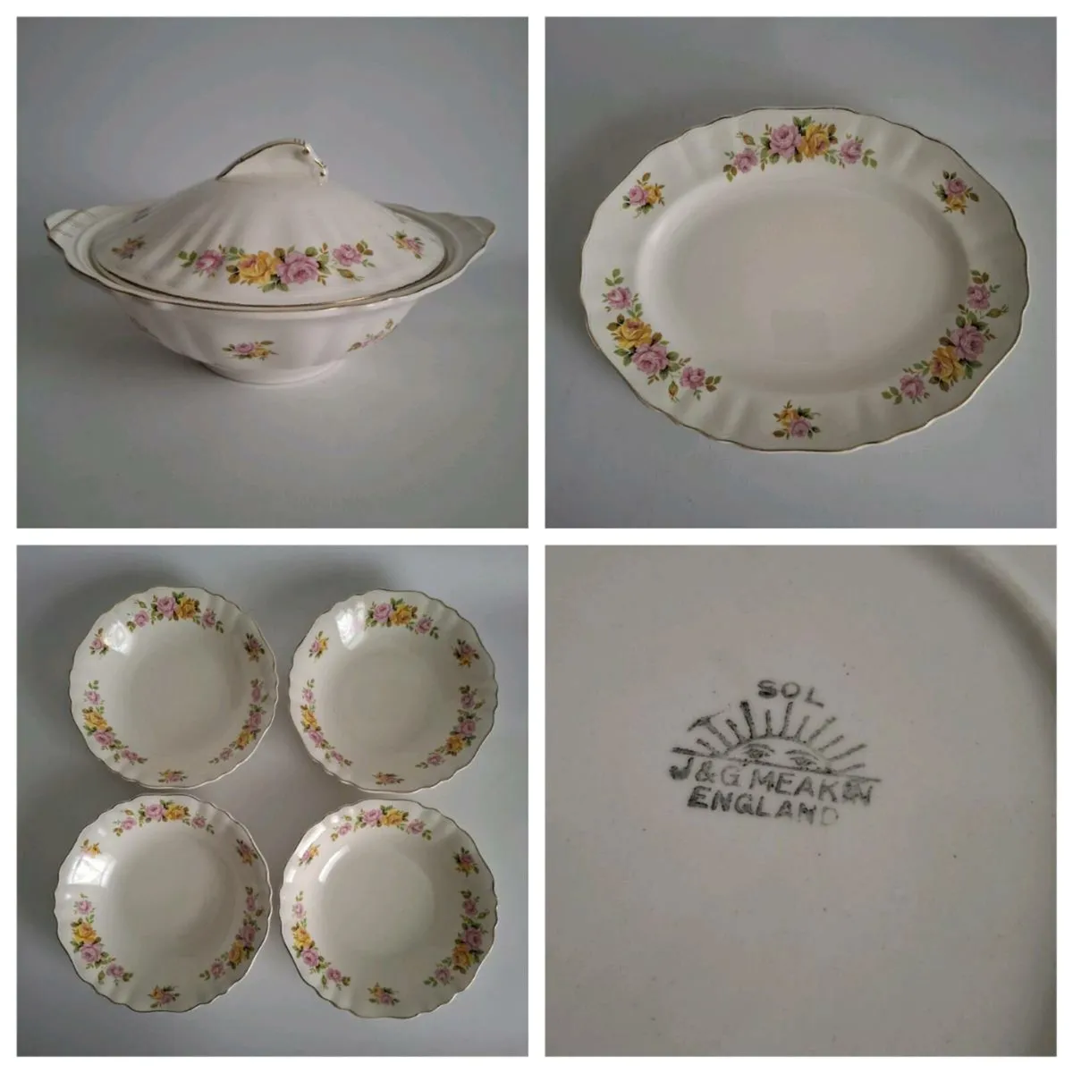 J & G Meakin Tureen, Platter and Bowls - Image 1