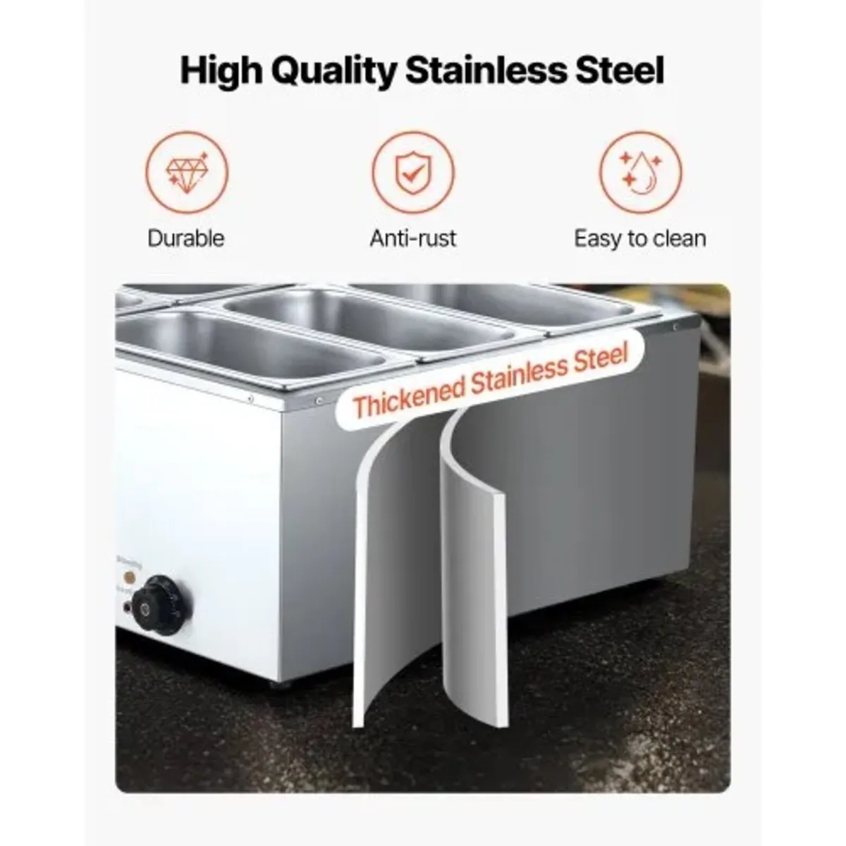 BAIN MARIE NEW Commercial Food Warmer, 1500W - Image 4
