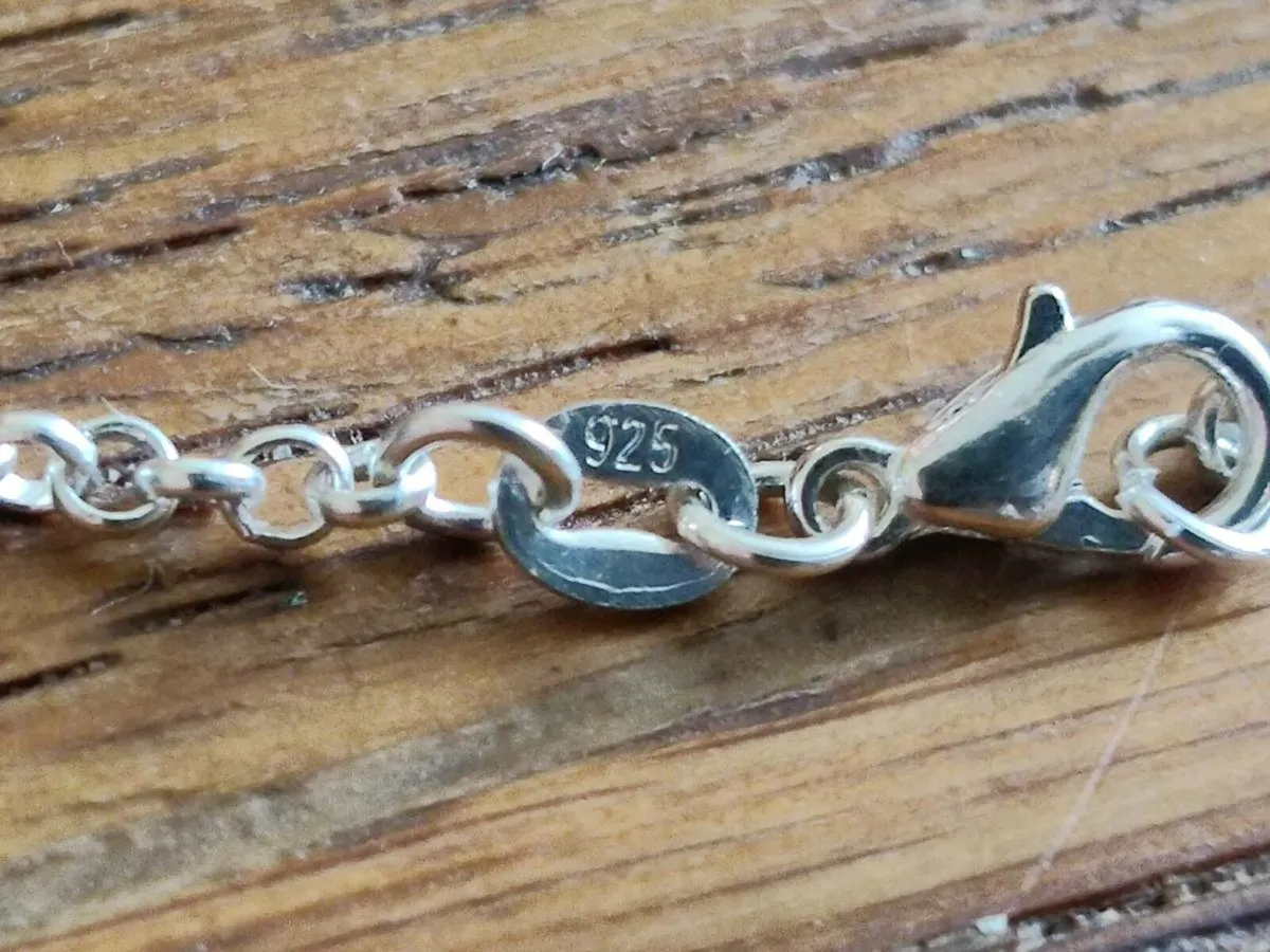 CHUNKY SAPPHIRES, 925 Silver 18"Belcher Necklace ! - Image 3