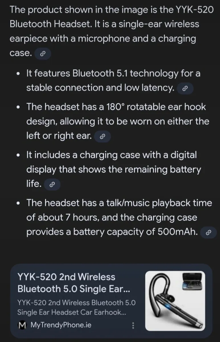 Bluetooth heatset /earphone YYK-520 - Image 3