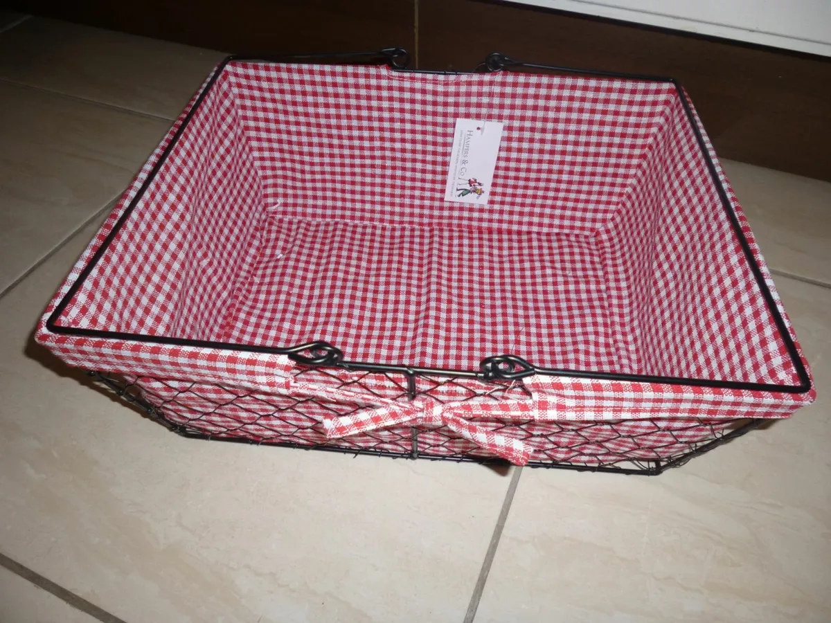 Black Metal Basket with Handles - Image 1