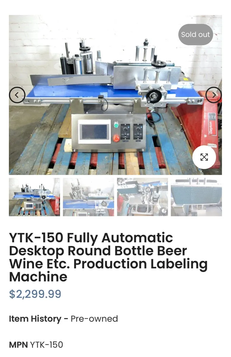 Automatic desktop round bottle labeler - Image 3