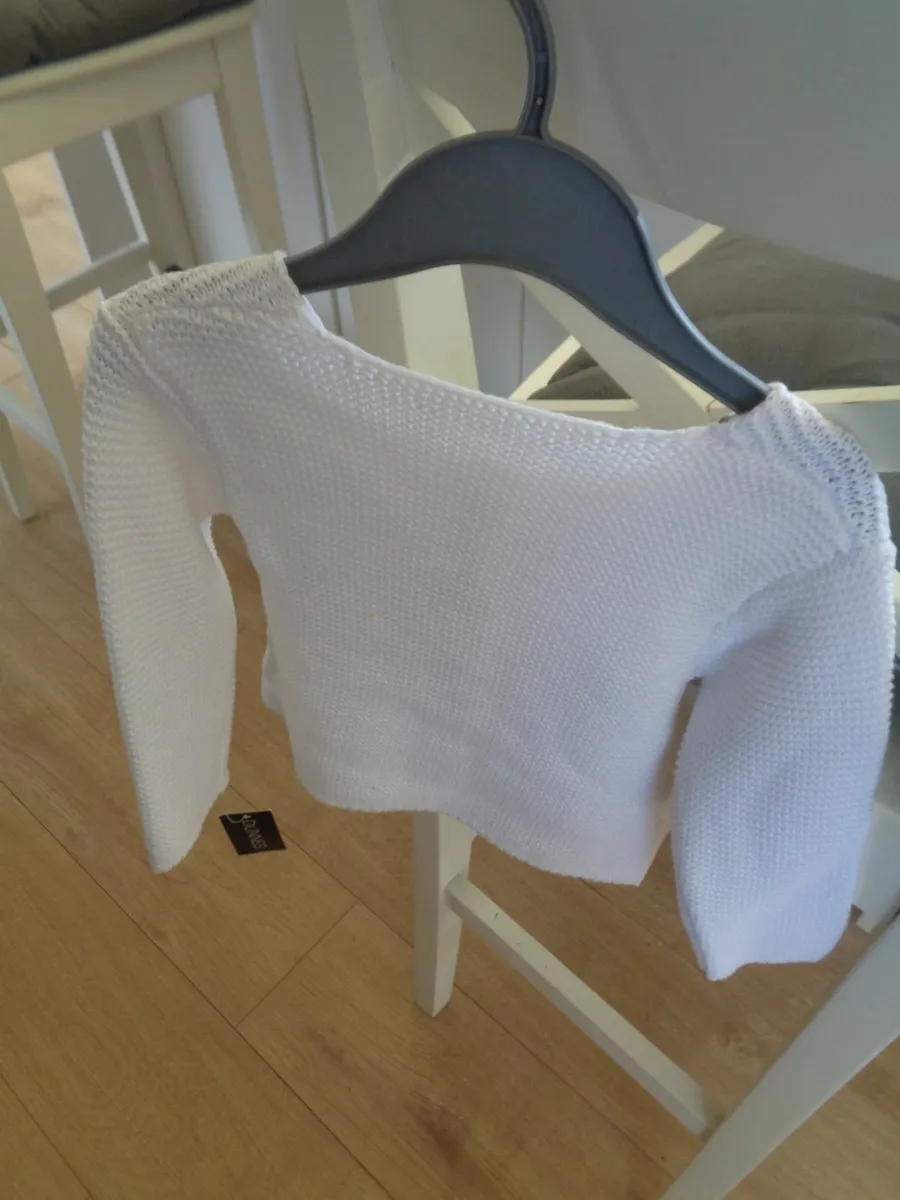 White Baby Cardigan for Sale - Image 4