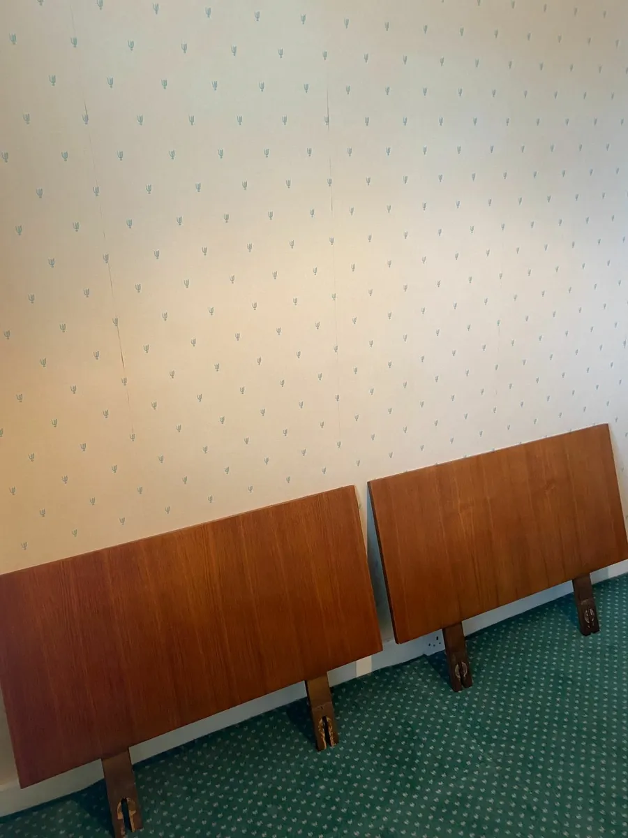 2 Single Bed Wooden Headboards - Image 1