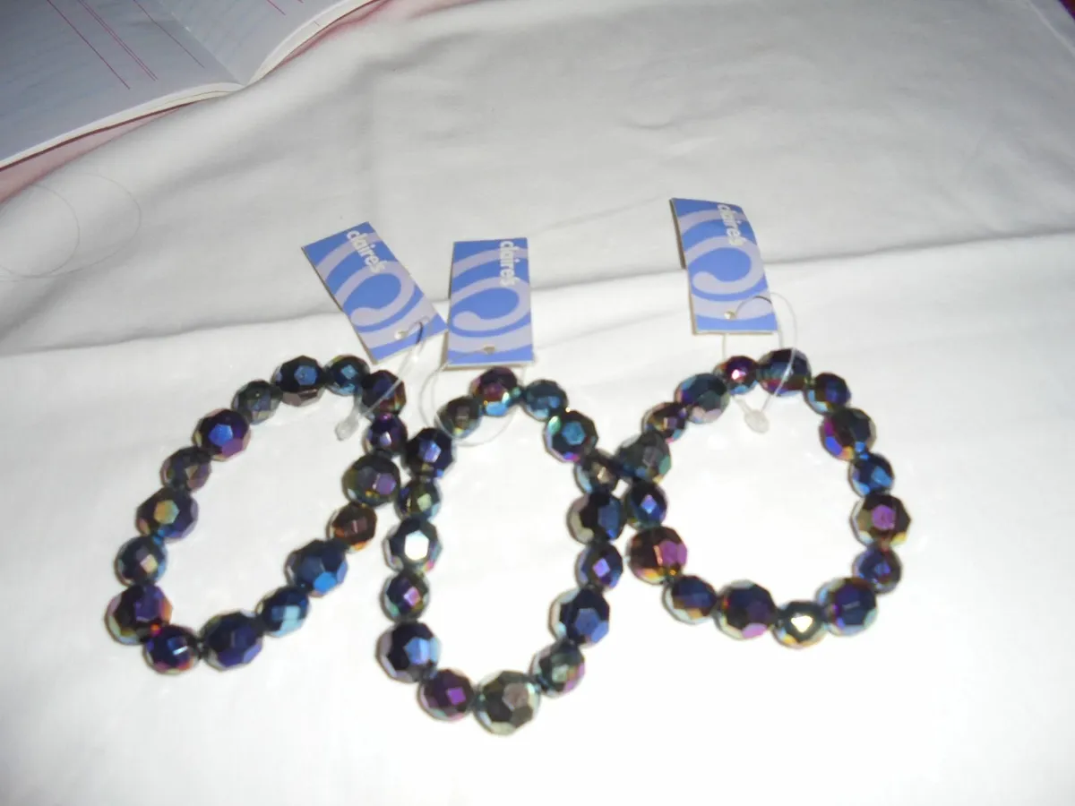 Claire's Accessories Beaded Bracelets x 3 for Sale - Image 1