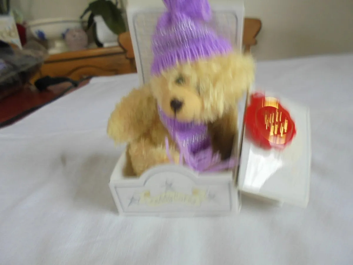 Miniature "Teddy Cares" Teddy Bear for Sale - Image 1